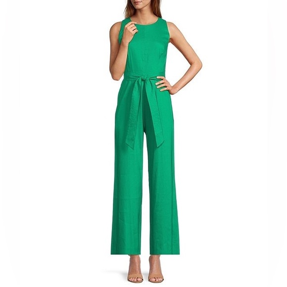 ANTONIO MELANI Pants - Antonio Melani | Green Sleeveless Jumpsuit